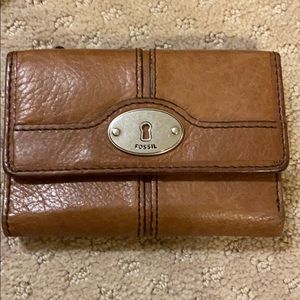 Fossil brown leather wallet